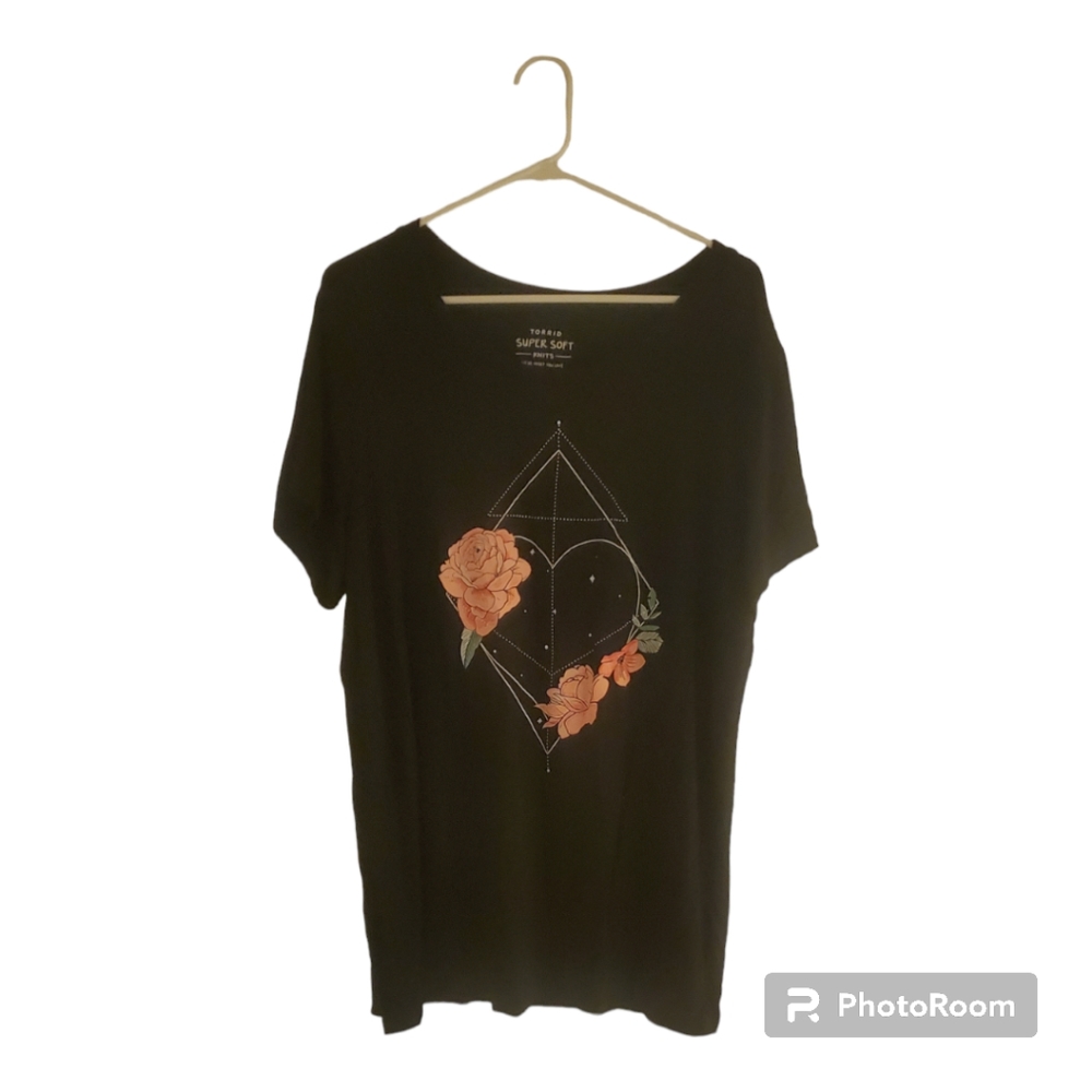 Torrid Roses Soft Knit T-Shirt